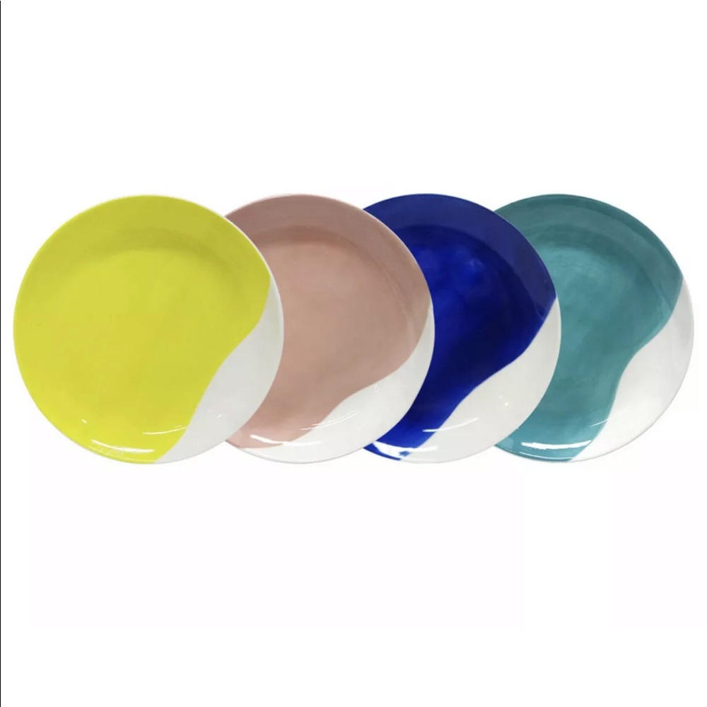 4 piece uptown girls appetizer plate set